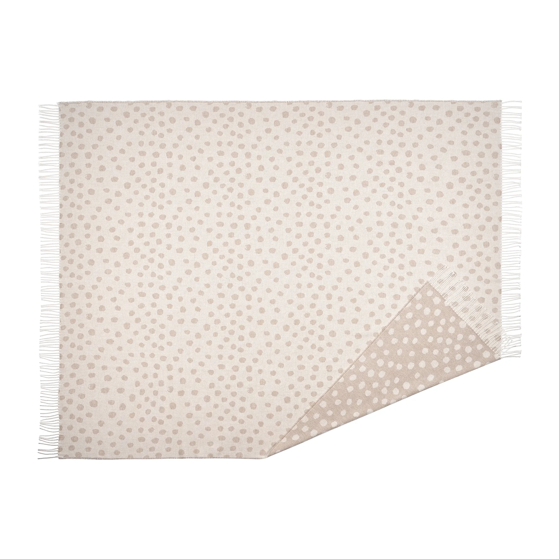 Droplets bomullspläd 130x185 cm, Beige Scandi Living