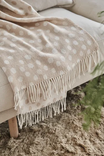 Droplets bomullspläd 130x185 cm - Beige - Scandi Living