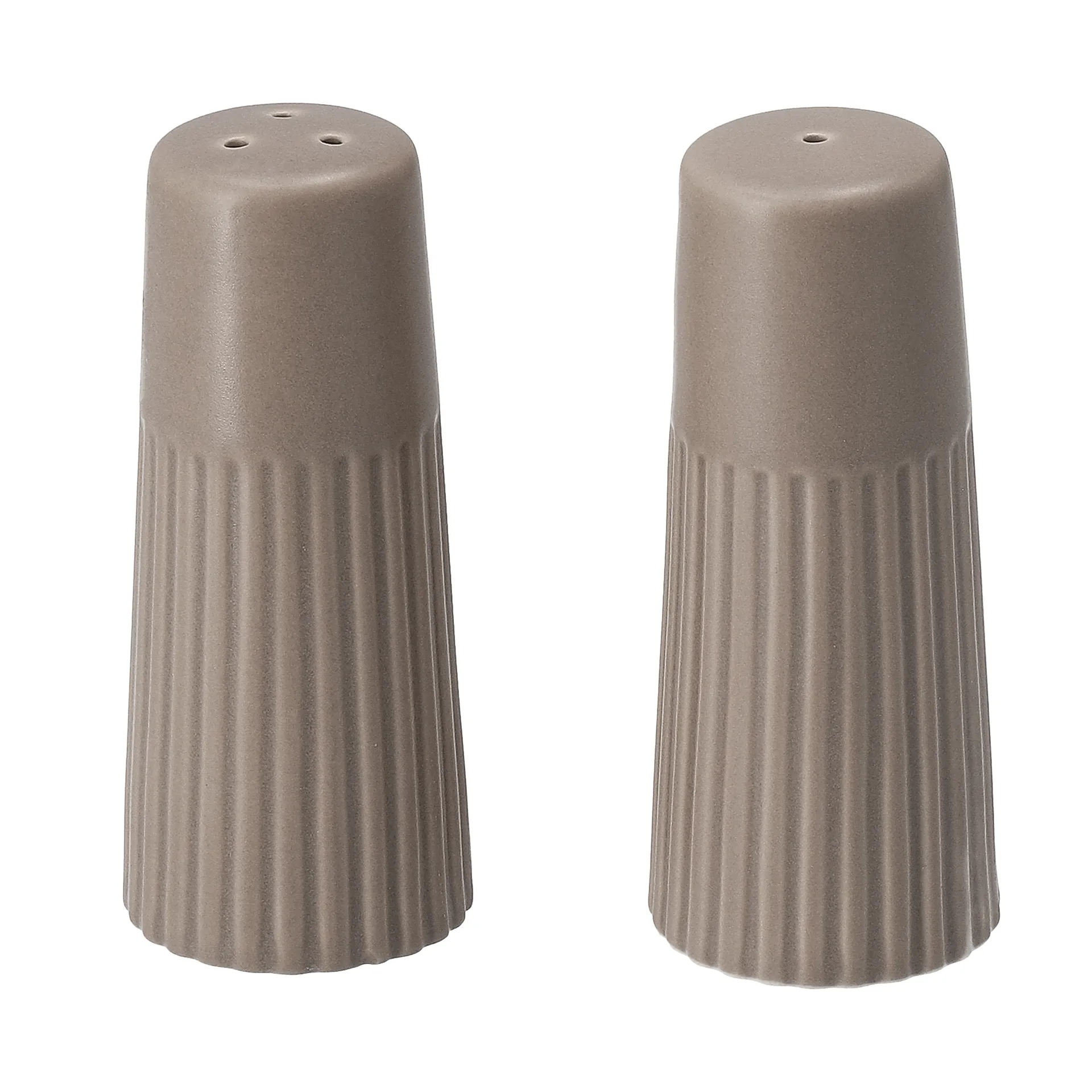 Edge salt- & pepparkar 2 delar, Taupe, Ø3,8x8,7 cm Scandi Living