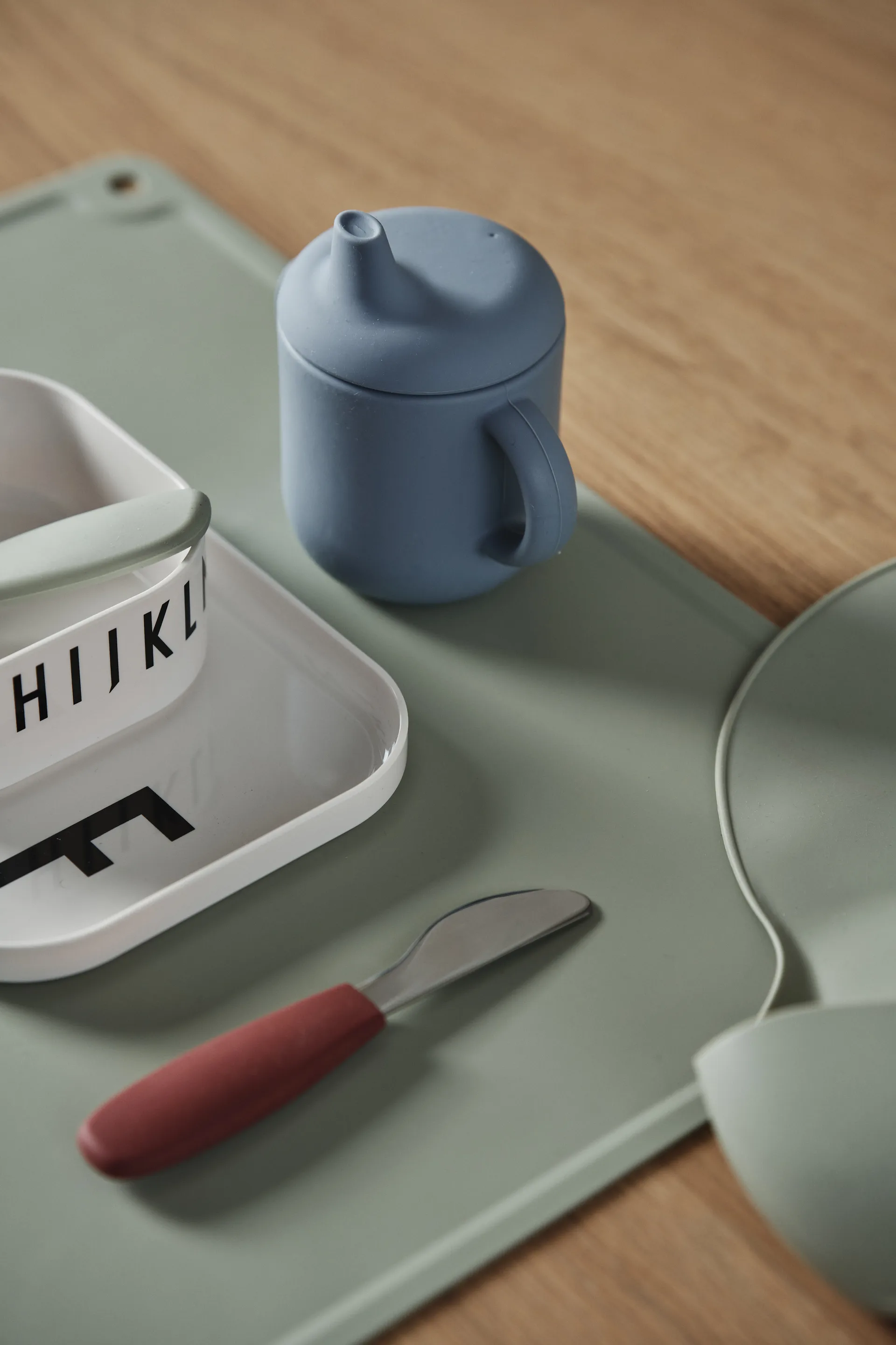 Elvie pipmugg silikon 180 ml, Blue Scandi Living