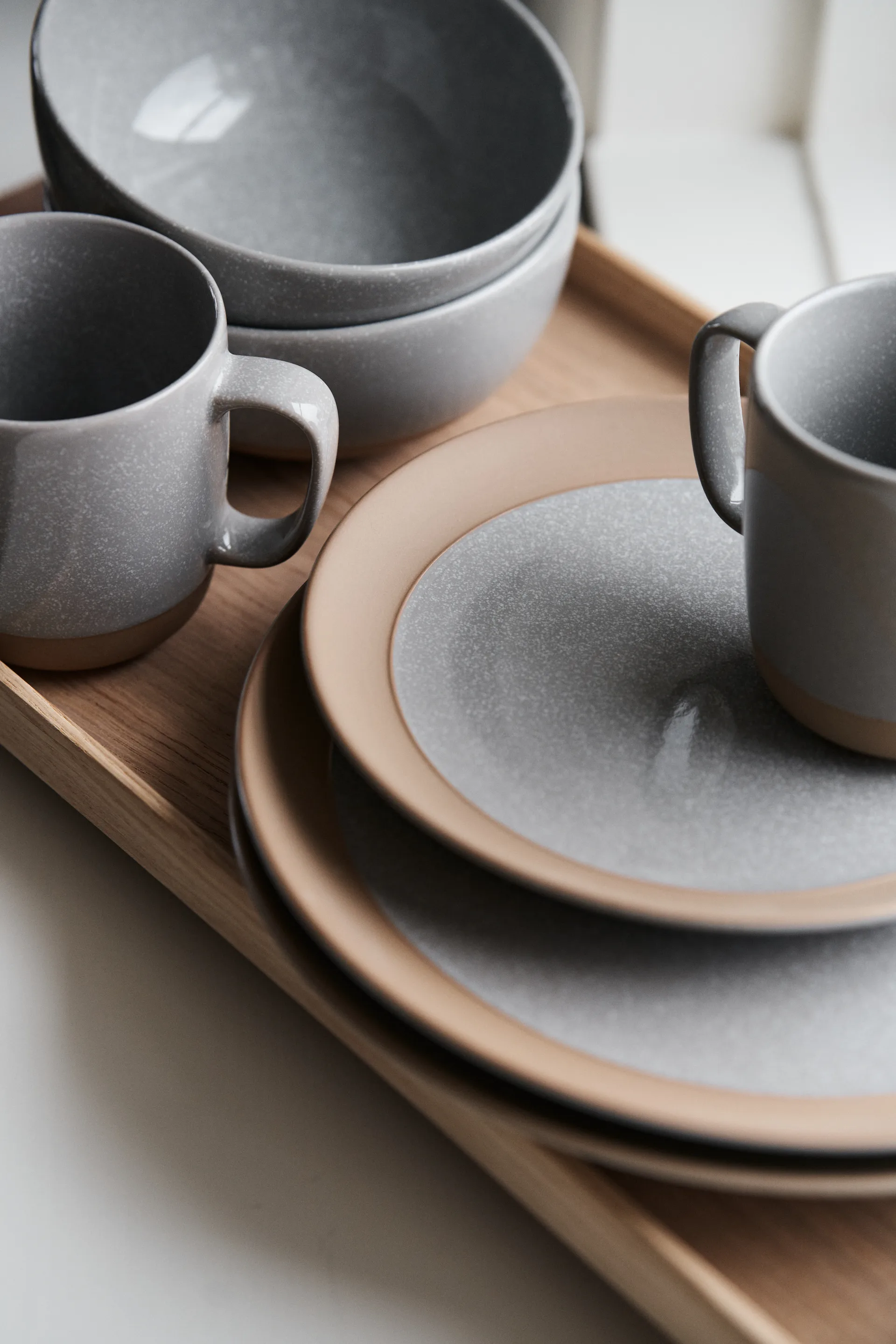 Fossil assiett Ø21 cm, Grå Scandi Living