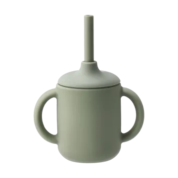Scandi Living Idun mugg med sugrör silikon 120 ml Green