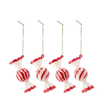 Jolly julgranskula 4-pack - Röd - Scandi Living