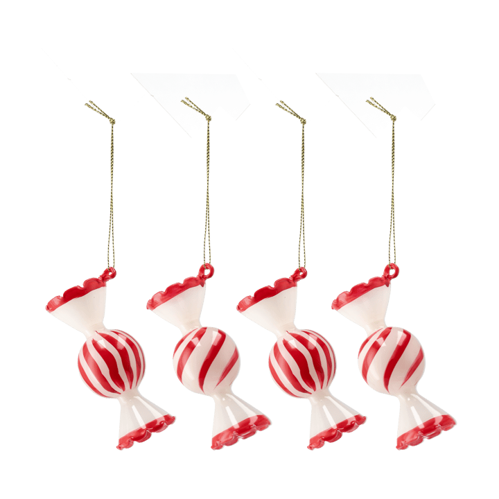 Jolly julgranskula 4-pack - Röd - Scandi Living