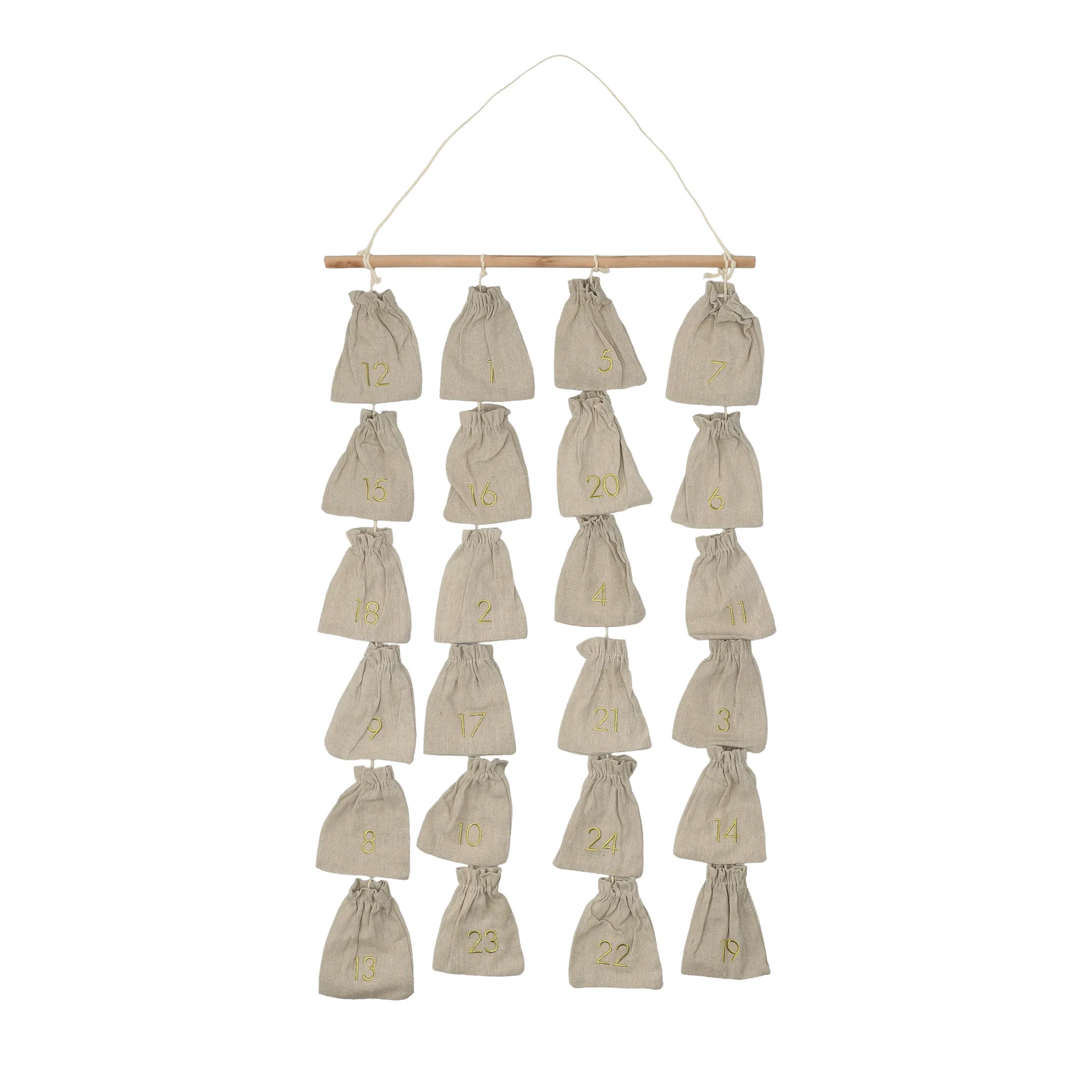Joyful adventskalender 75 cm, Beige Scandi Living