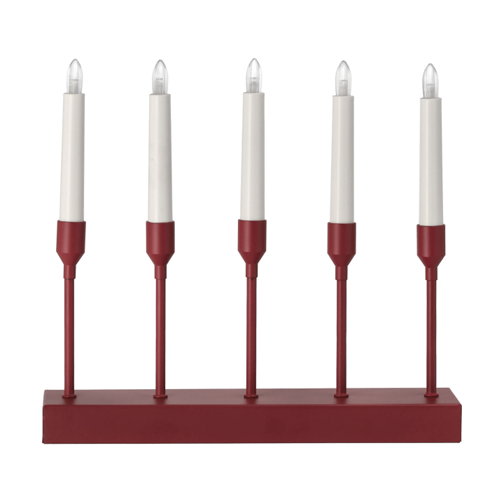 Kindle portabel adventsljusstake 30 cm - Mörkröd - Scandi Living