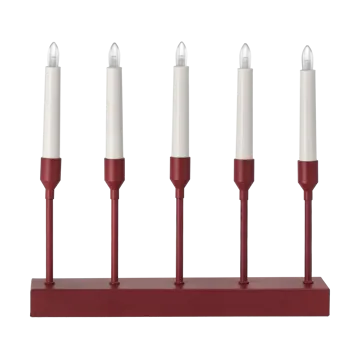 Scandi Living Kindle portabel adventsljusstake 30 cm Mörkröd