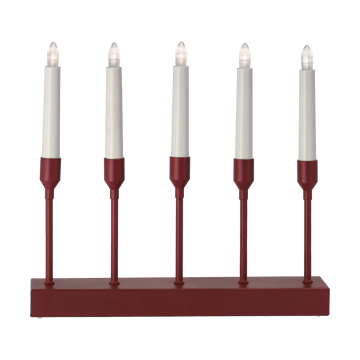 Kindle portabel adventsljusstake 30 cm - Mörkröd - Scandi Living