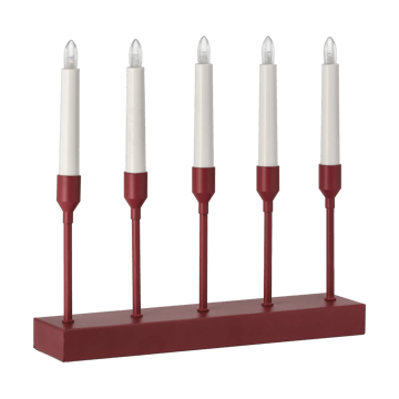 Kindle portabel adventsljusstake 30 cm - Mörkröd - Scandi Living