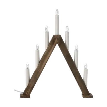 Scandi Living Nord adentsljusstake 40 cm Mörkbetsad