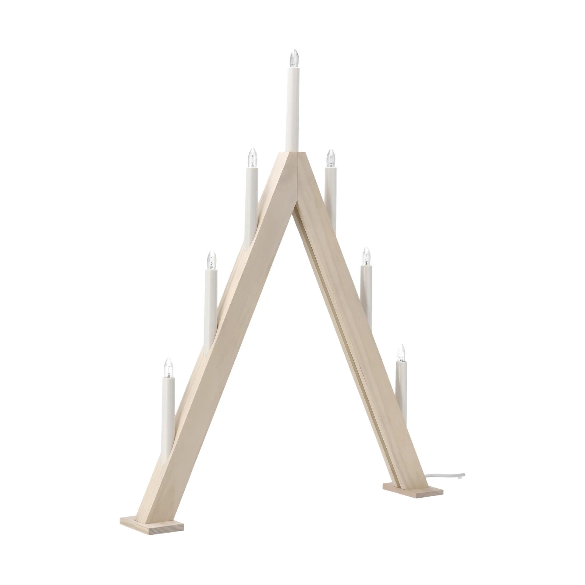 Nord adventsljusstake 60 cm, Vitlaserad Scandi Living