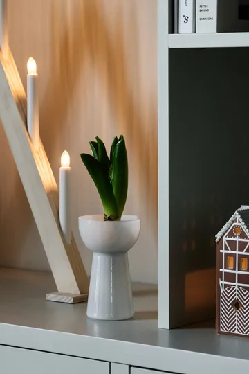Petal hyacintvas 14 cm - Vit - Scandi Living