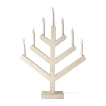 Scandi Living Pine adventsljusstake 62 cm Vitlaserad