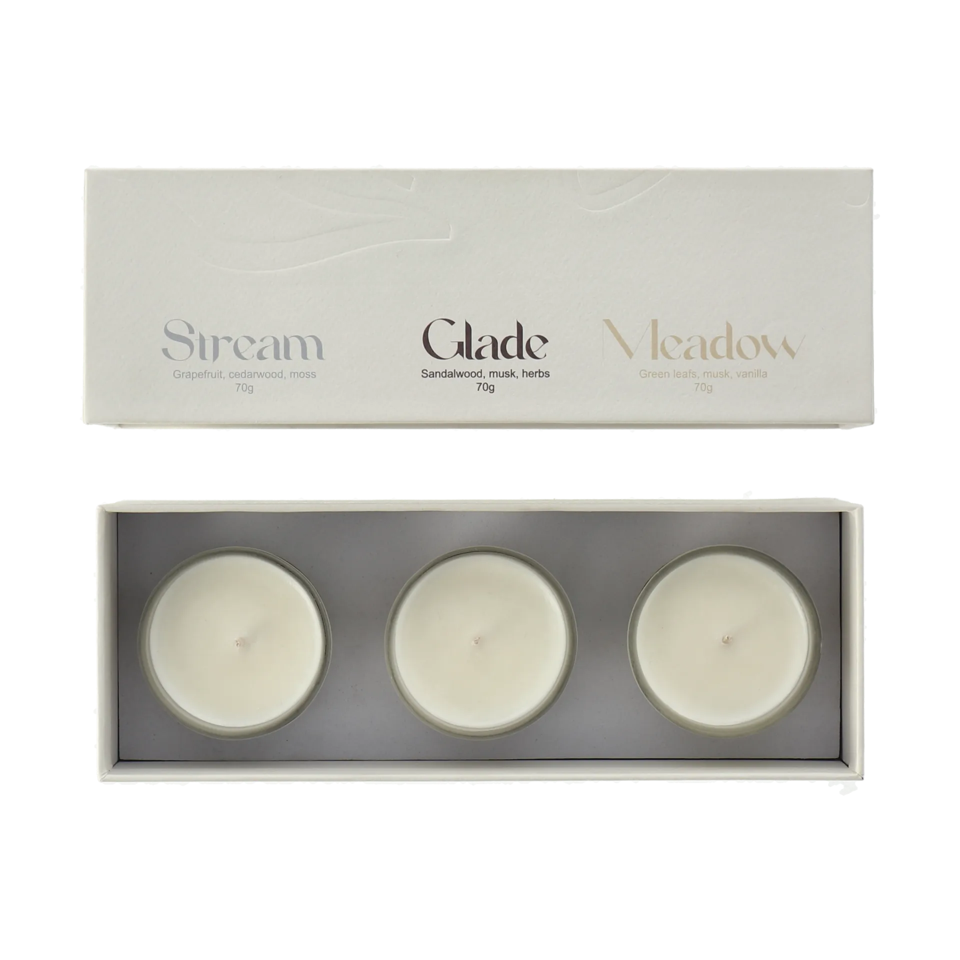 Presentförpackning doftljus 3-pack, 75 g Scandi Living