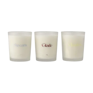 Presentförpackning doftljus 70g 3-pack - Stream/Glade/Meadow - Scandi Living