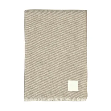 Row randig ullpläd - Beige, 120x185 cm - Scandi Living