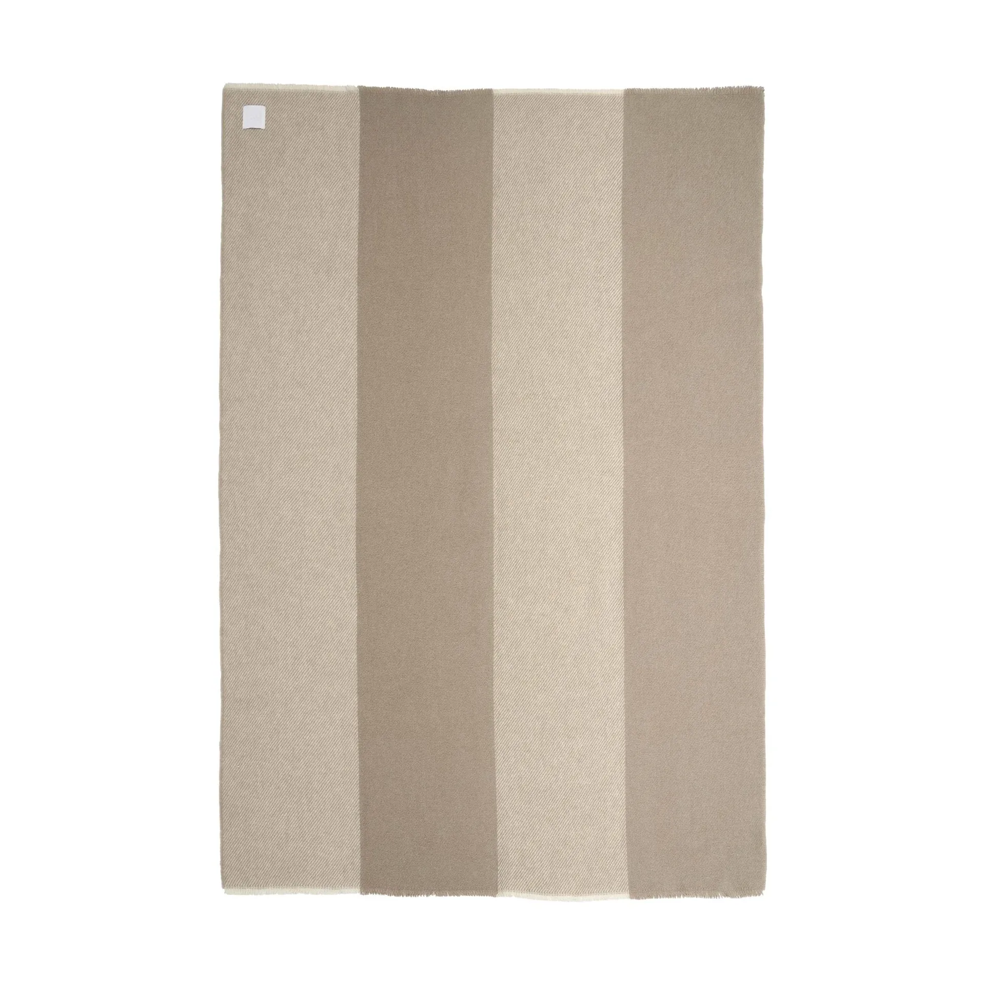 Row randig ullpläd, Beige, 120x185 cm Scandi Living