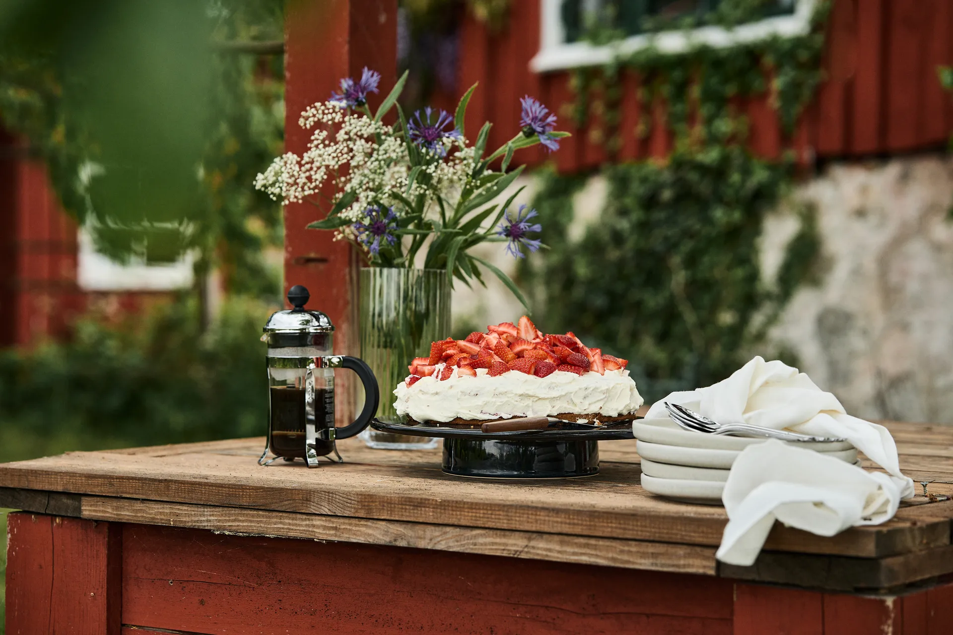 Sandsbro assiett ljusgrå, Ø20 cm, 4-pack Scandi Living