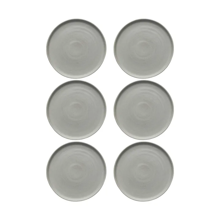 Sandsbro assiett ljusgrå, Ø20 cm, 6-pack - Scandi Living