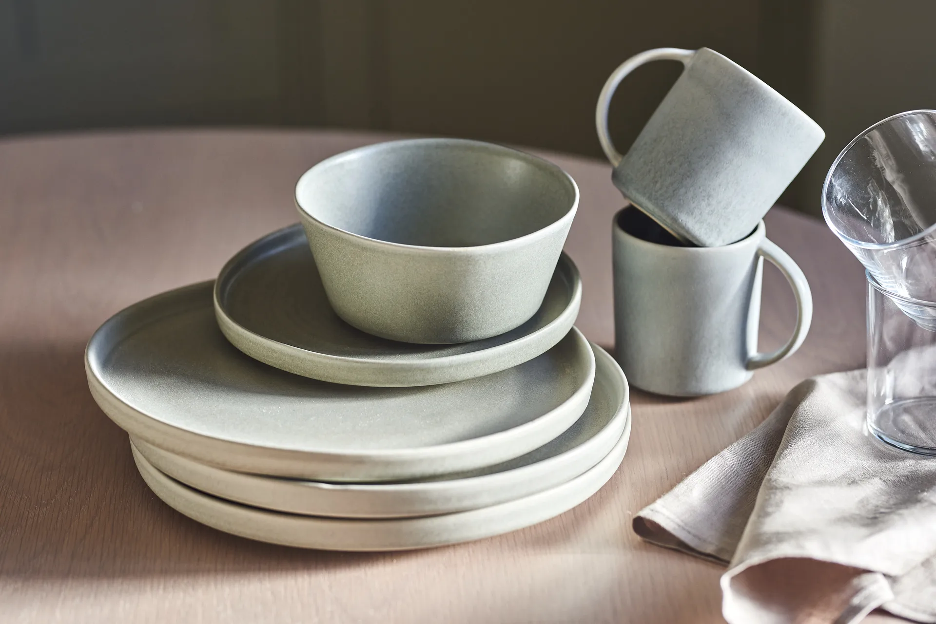Sandsbro assiett ljusgrå, Ø20 cm, 6-pack,  Scandi Living