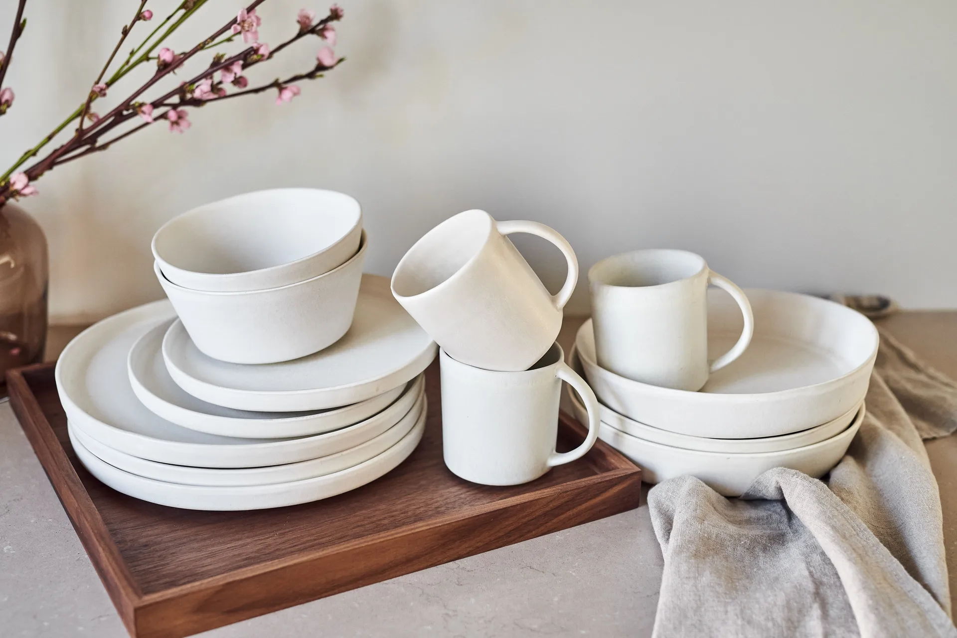 Sandsbro assiett offwhite, Ø20 cm, 6-pack Scandi Living