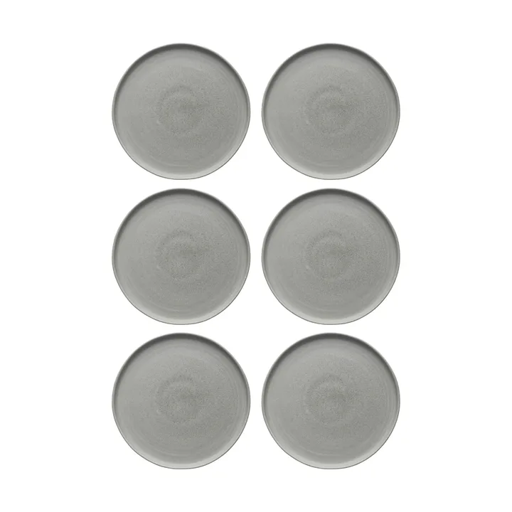 Sandsbro mattallrik ljusgrå, Ø26 cm, 6-pack - Scandi Living