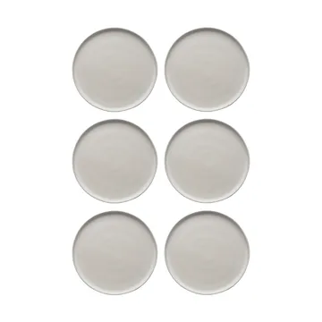 Sandsbro mattallrik offwhite, Ø26 cm, 6-pack - Scandi Living