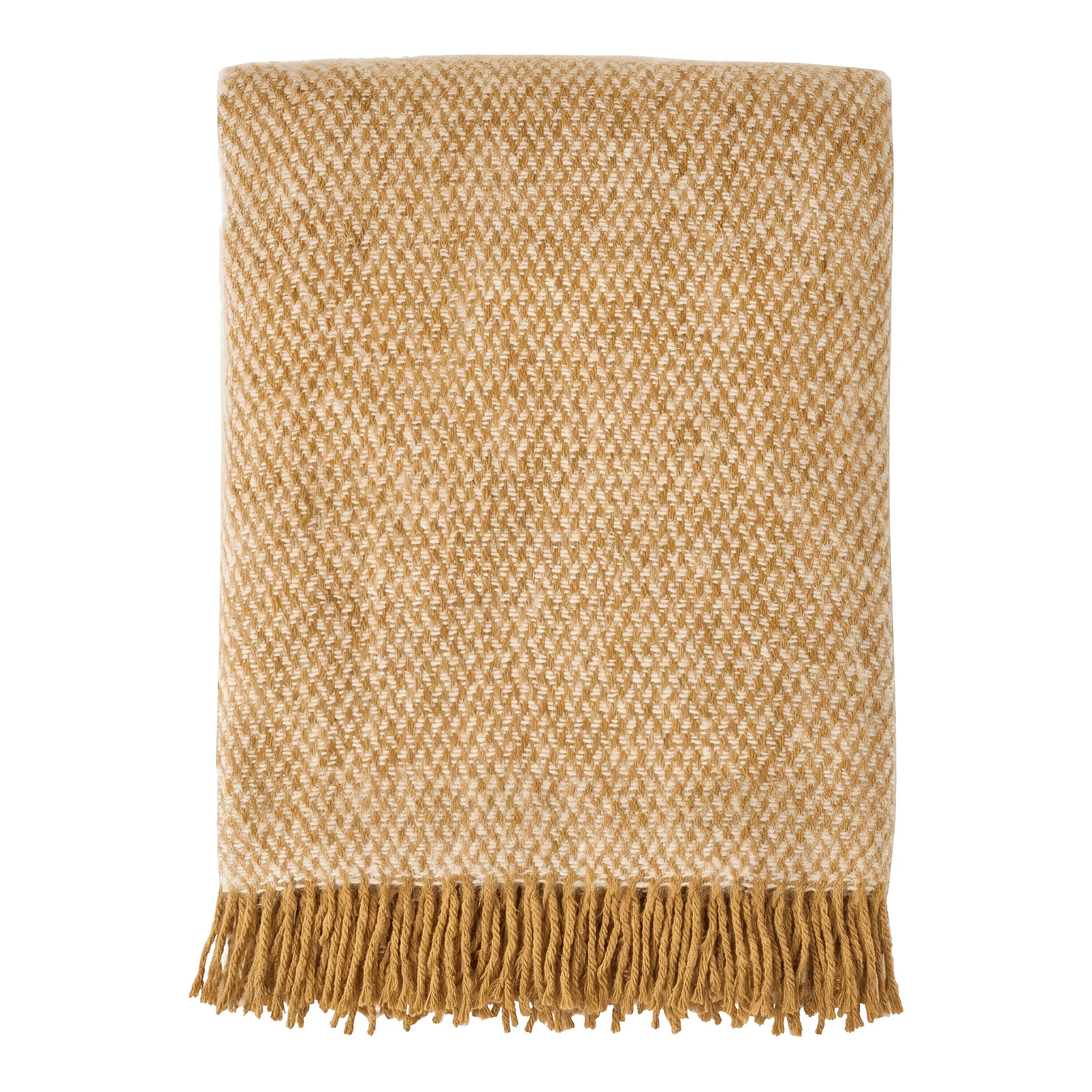 Sandstone ullpläd 130x180 cm, Mustard Scandi Living