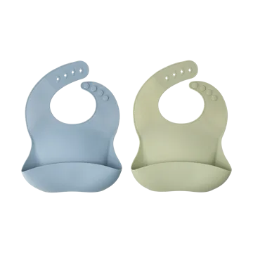 Scandi Living Silly haklapp silikon 2-pack Green-blue