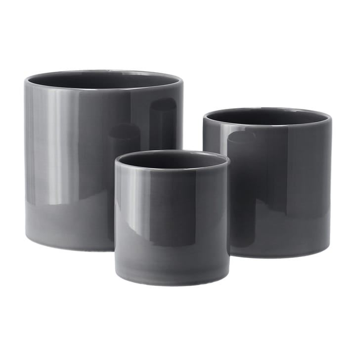 Sleek kruka Ø12 cm, Charcoal Scandi Living