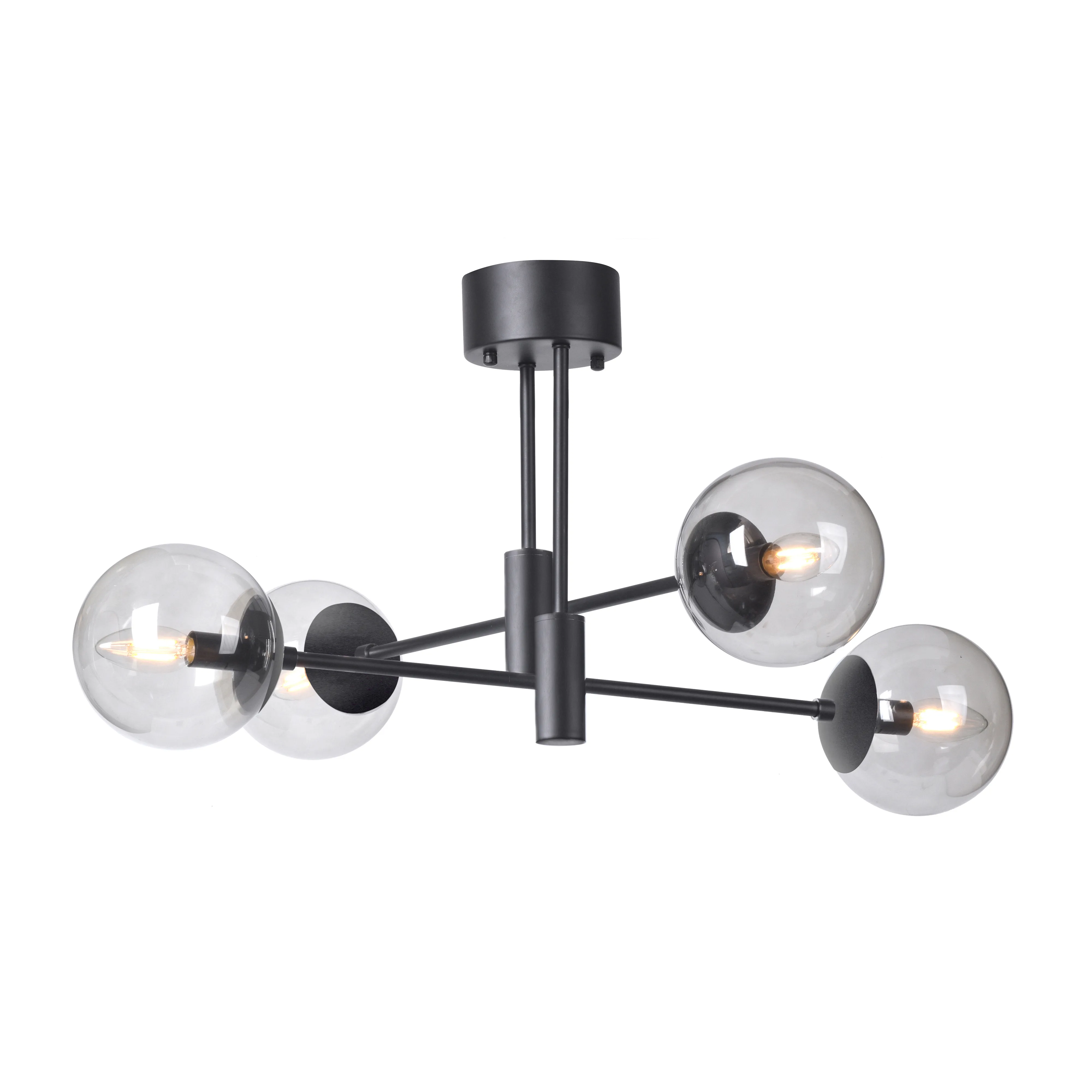 Scandi Living Solar taklampa svart 73 cm, Rökig grå