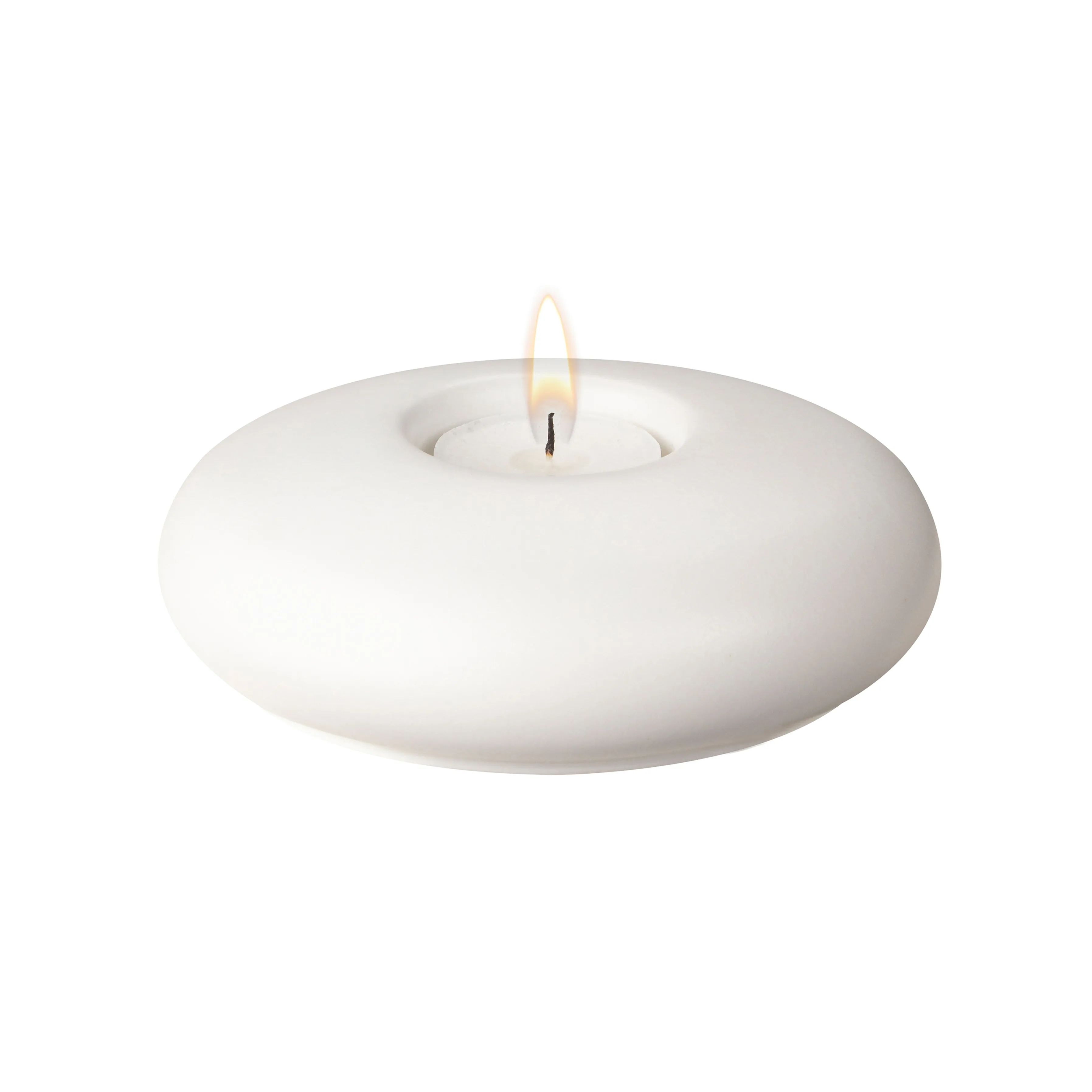 Scandi Living Stone ljuslykta Ø13 cm, Vit