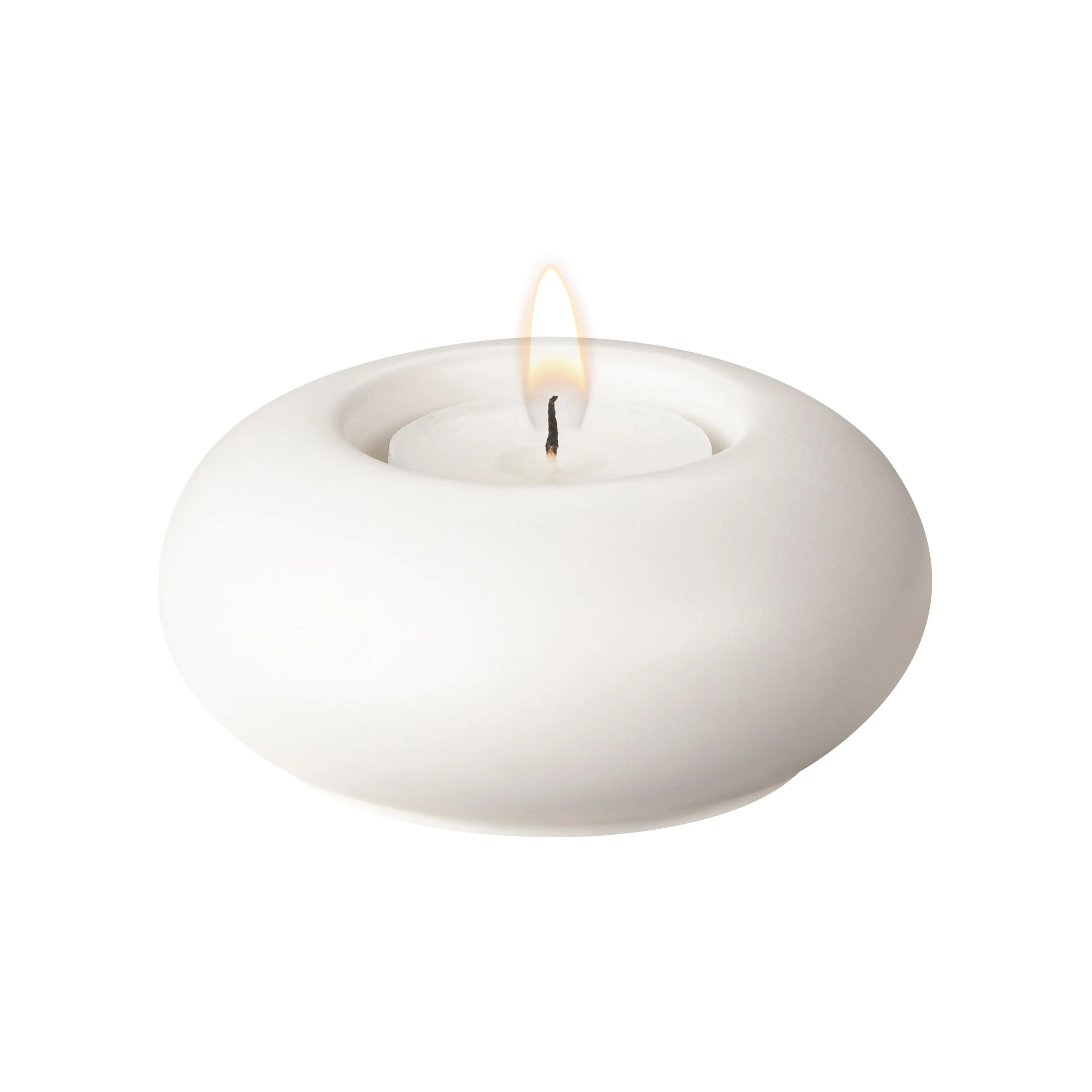 Scandi Living Stone ljuslykta Ø9 cm, Vit