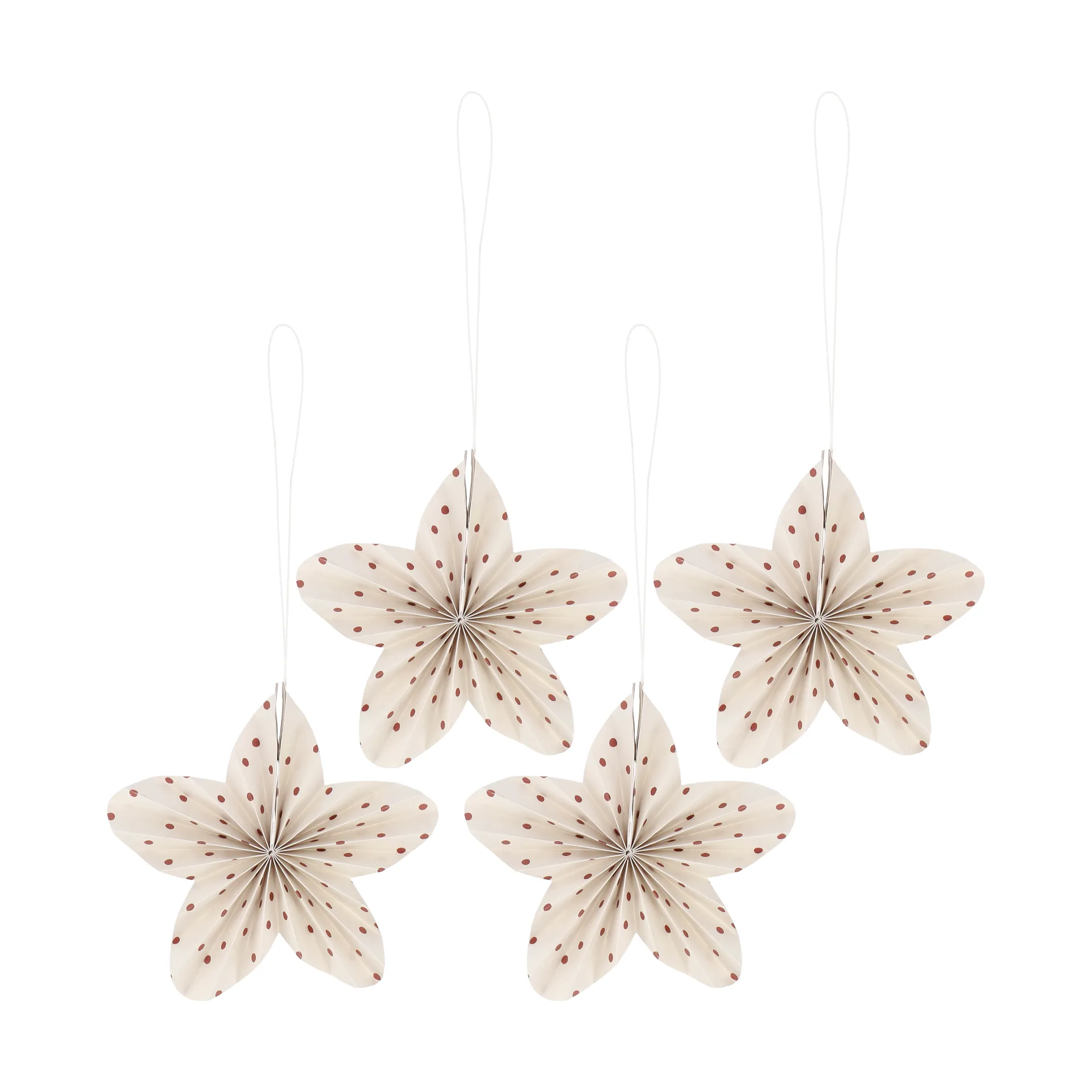 Twinkle julgranshänge 4-pack, Röd prickig Scandi Living