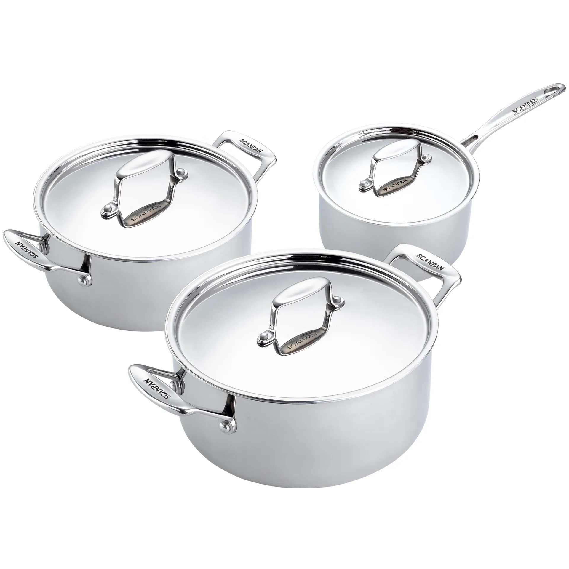 Scanpan Fusion 5 grytset 3 delar, Rostfritt stål Scanpan