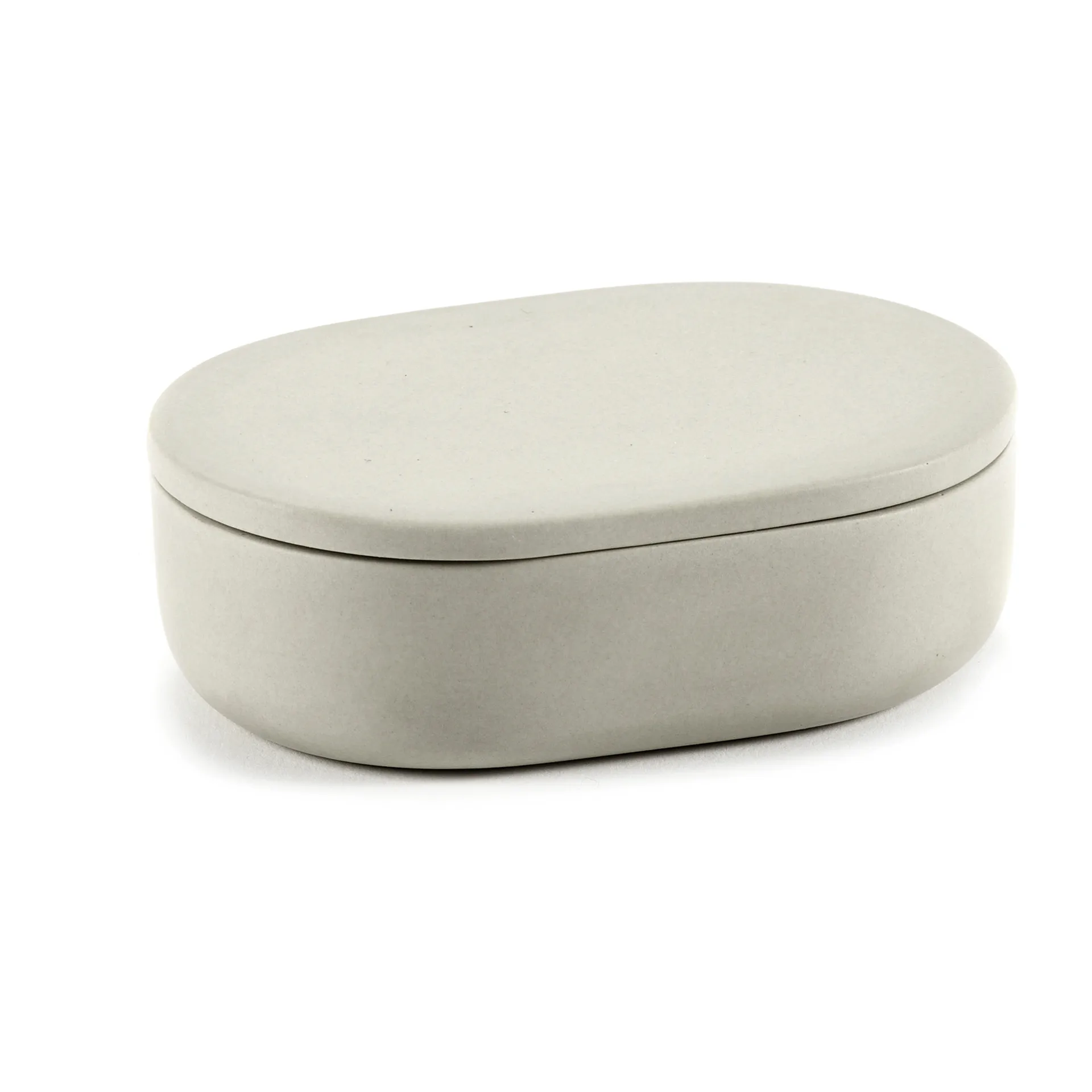 Cose förvaringsburk oval med lock S 3,3x10,2 cm, Beige Serax
