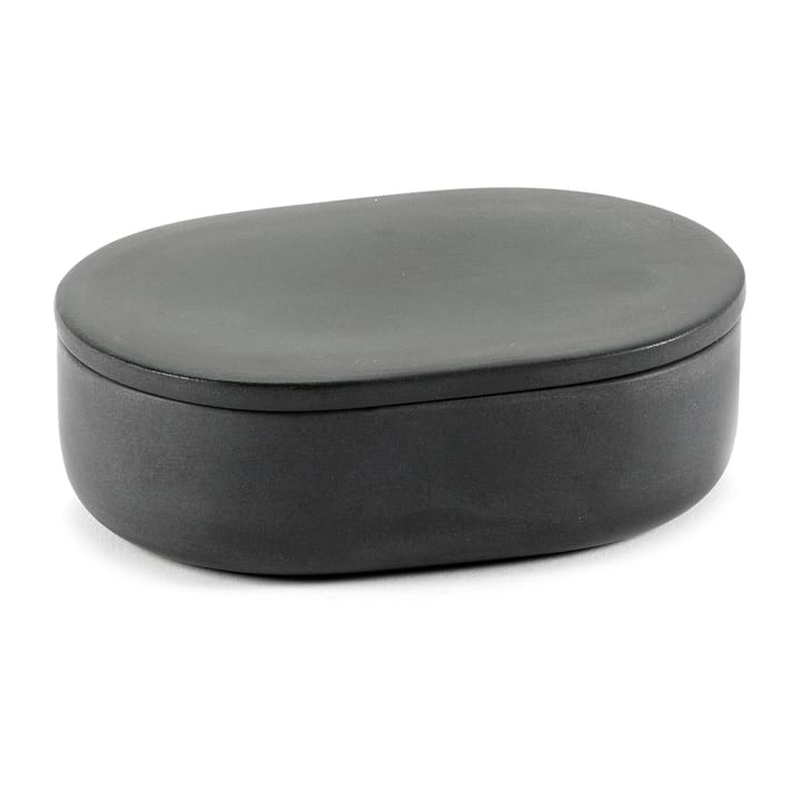 Cose förvaringsburk oval med lock S 3,3x10,2 cm - Dark Grey - Serax