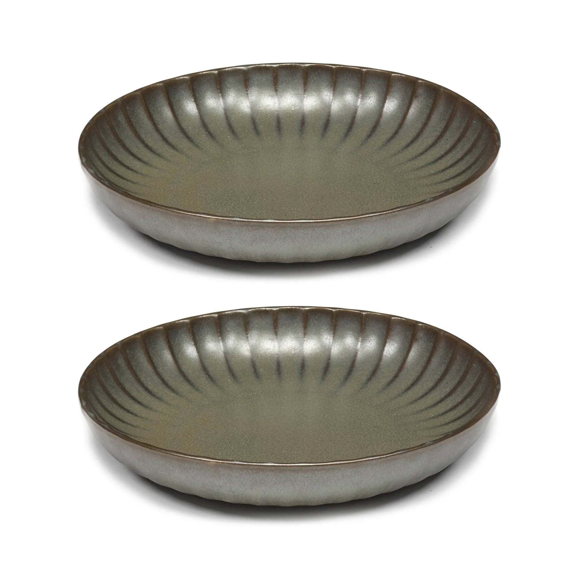 Inku high tallrik M Ø21 cm 2-pack, Green Serax