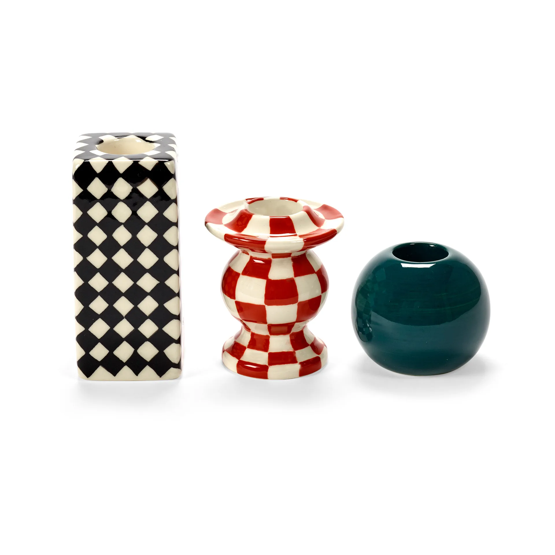 Les Objets Mouleversants N°2 ljusstake, Red-white Serax