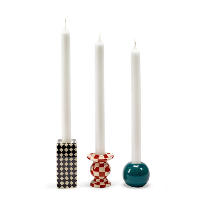 Les Objets Mouleversants N°2 ljusstake, Red-white Serax