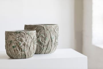 Rustic kruka blommönster M 25,5 cm - Grey - Serax