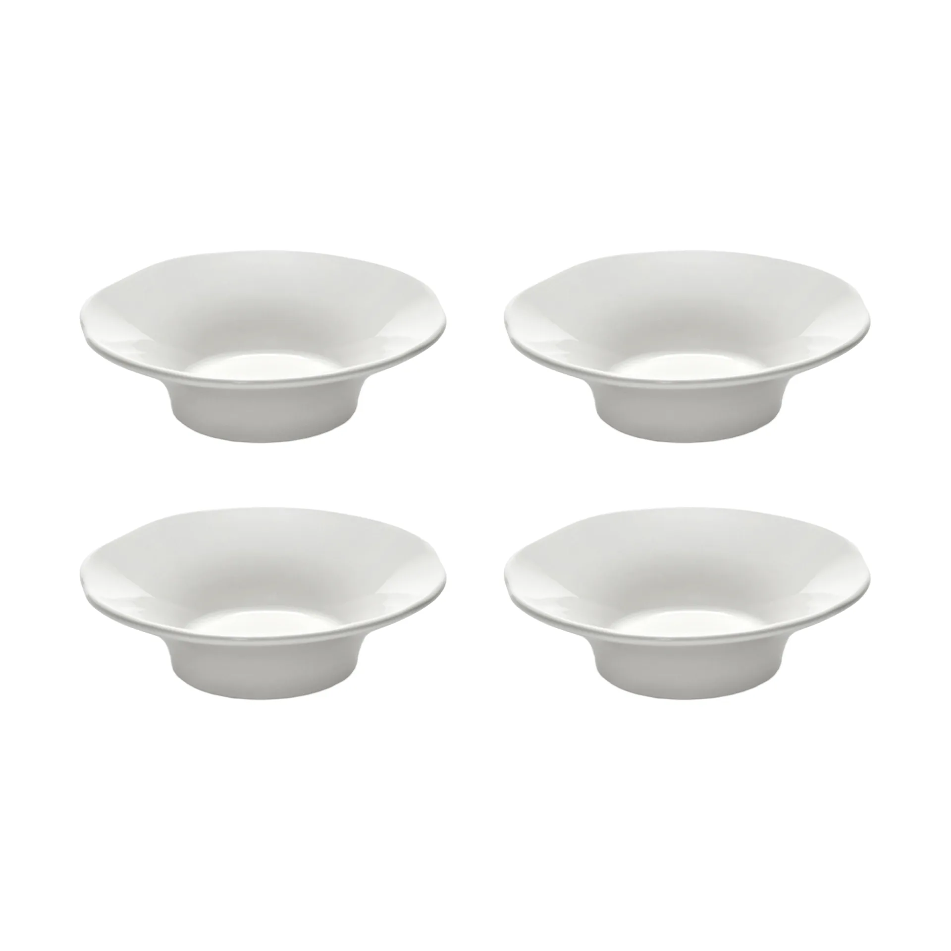 Silhouette djup sidotallrik S Ø10,5 cm 4-pack, White Serax