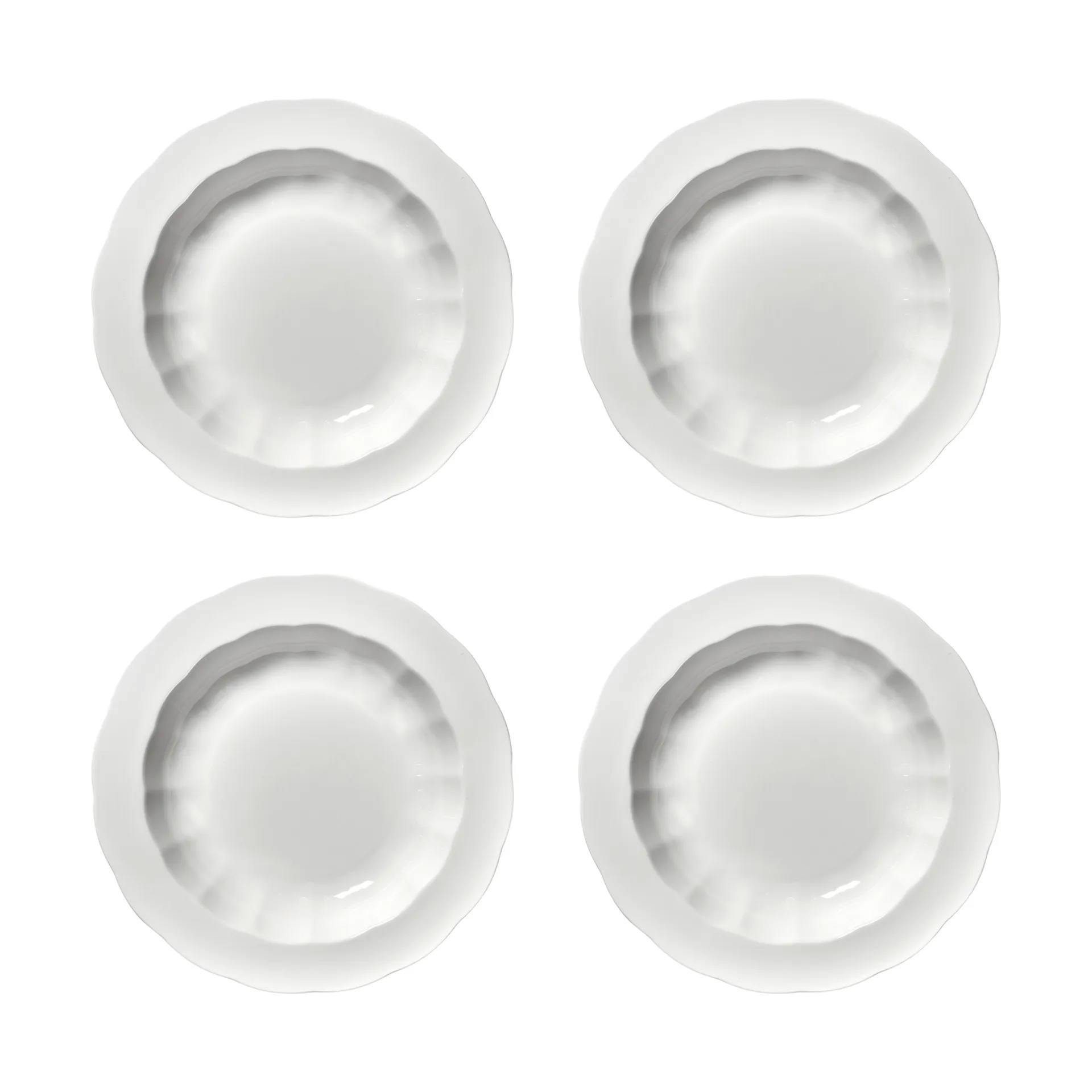 Silhouette djup tallrik M Ø23,7 cm 4-pack, White Serax