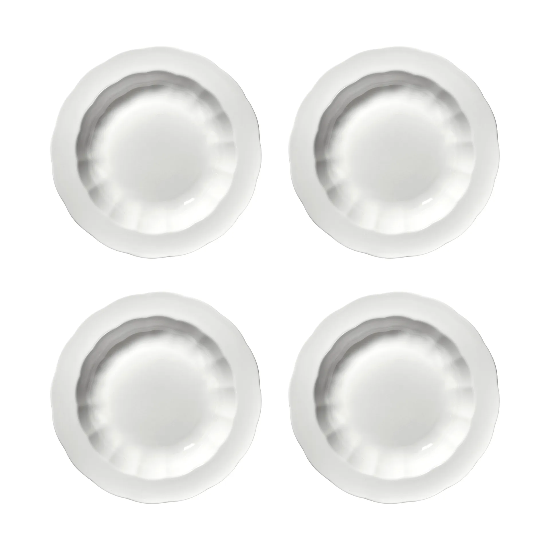 Silhouette djup tallrik S Ø21,5 cm 4-pack, White Serax