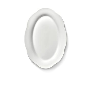 Silhouette oval djup tallrik L 21x30 cm - White - Serax