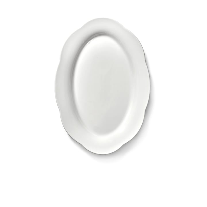 Silhouette oval djup tallrik L 21x30 cm, White Serax