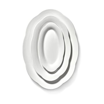 Silhouette oval djup tallrik L 21x30 cm - White - Serax