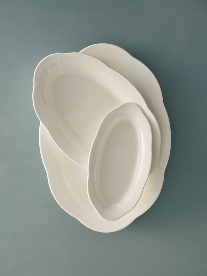 Silhouette oval djup tallrik M 15x24,5 cm, White Serax