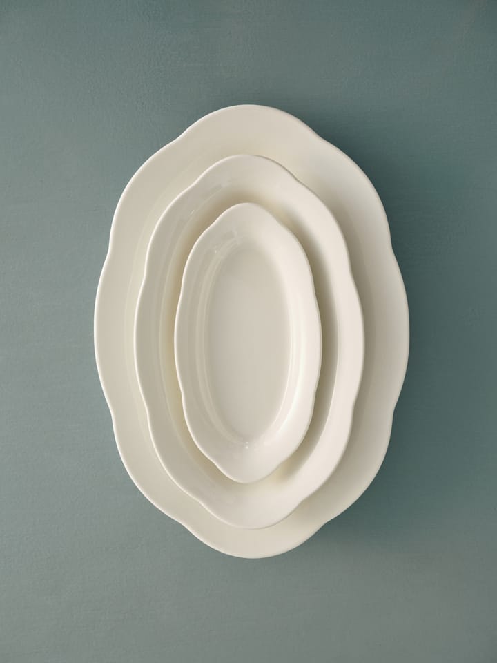 Silhouette oval djup tallrik M 15x24,5 cm, White Serax