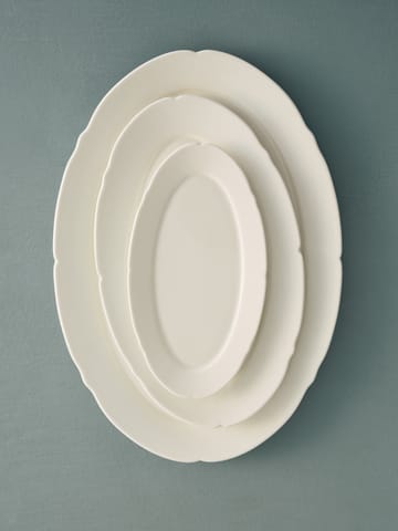 Silhouette oval tallrik L 21x30 cm - White - Serax